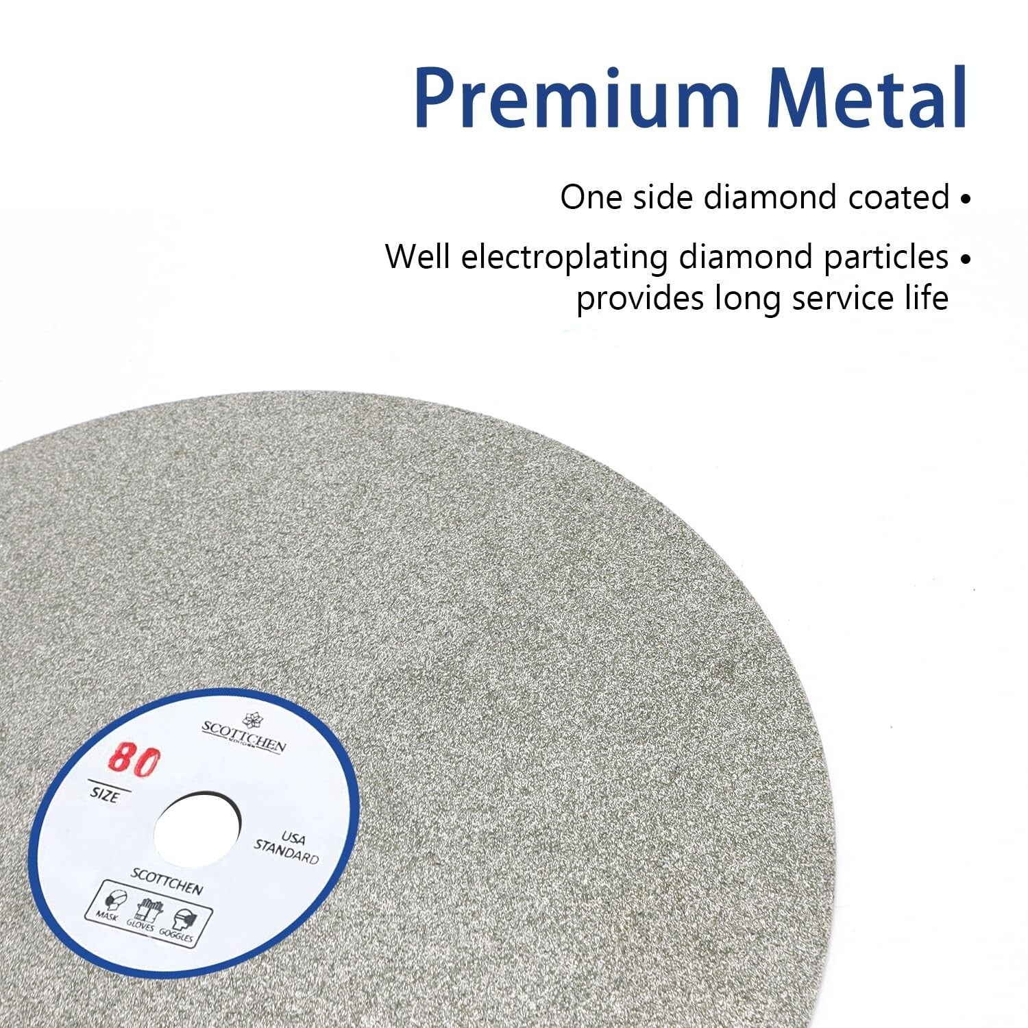 Premium 4-Pack Diamond Flat Lap Discs 8" - Ideal for Gem Faceting and Polishing