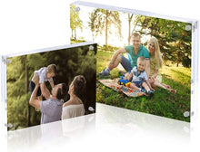 Load image into Gallery viewer, 5x7 Acrylic Photo Frame Set - Elegant Magnetic Double-Sided Display (5 Pack)