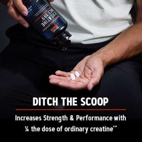 AMP Creatine HCl 189 Pills - Clinically Proven Muscle Builder & Performance