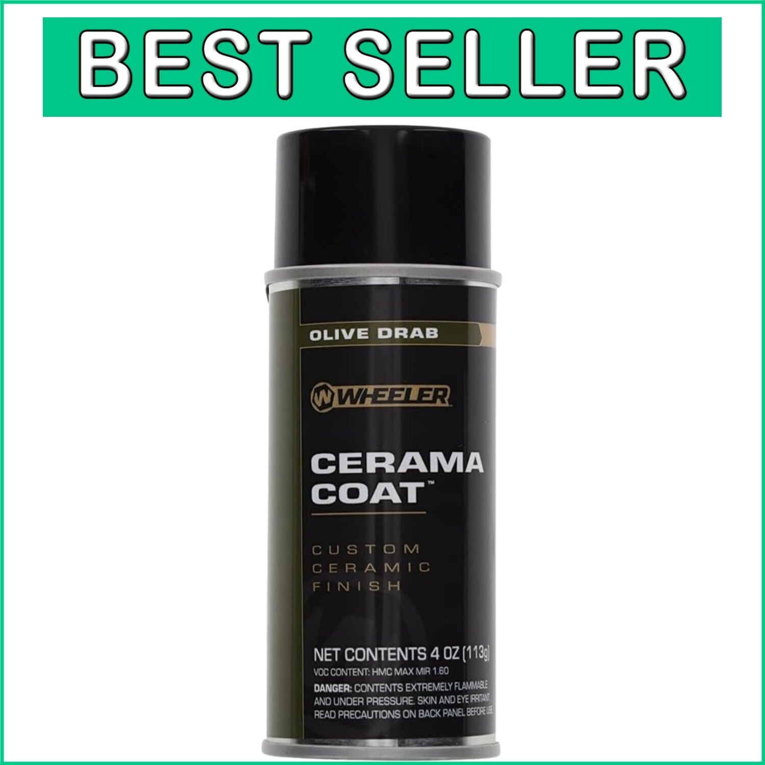 Durable Matte Ceramic Coating Spray - 4oz Olive Drab, Scratch Resistant Solution