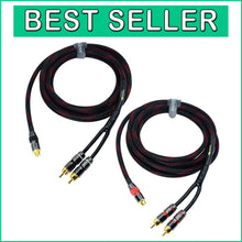 Load image into Gallery viewer, Versatile 10ft RCA Y Adapter Cable - Connect 1 to 2 Speakers, 24k Gold Plated