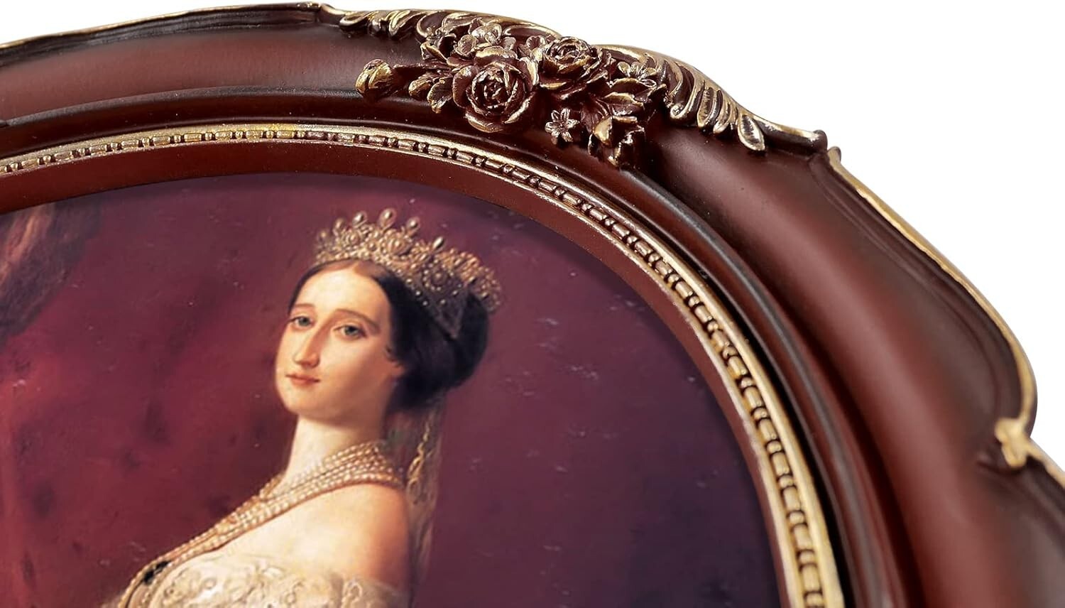 Handcrafted 11x14 Oval Picture Frame with Floral Design -Luxury Home Accessory