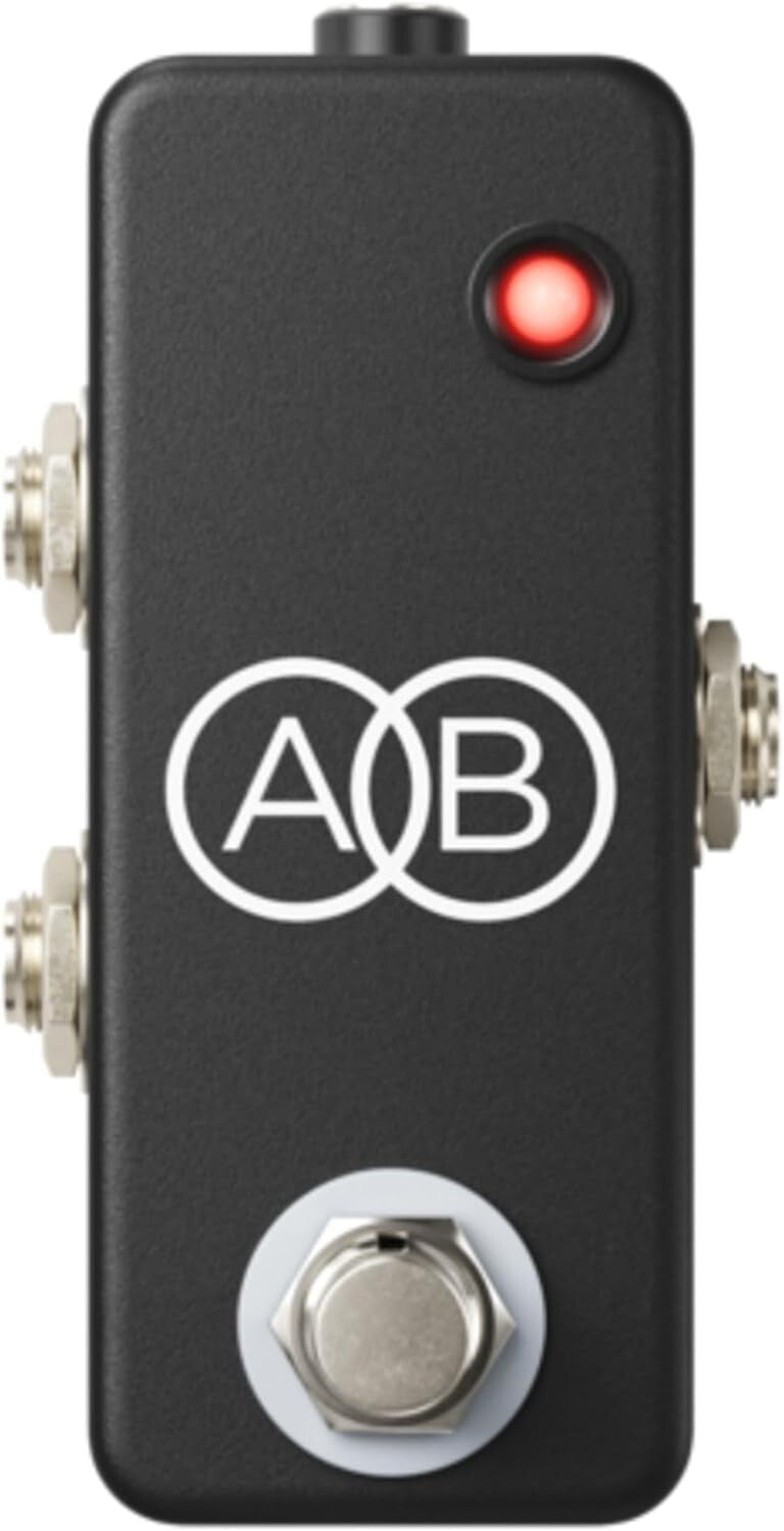 Mini A/B Guitar Signal Switch: Compact Black/Silver Pedal for Musicians