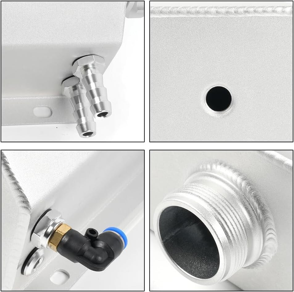 Compact Universal 2L Coolant Tank with Level Indicator - Ideal for All Vehicles