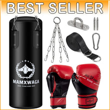 Load image into Gallery viewer, Kids Punching Bag with 6oz Gloves - Perfect for Kickboxing &amp; Taekwondo Training