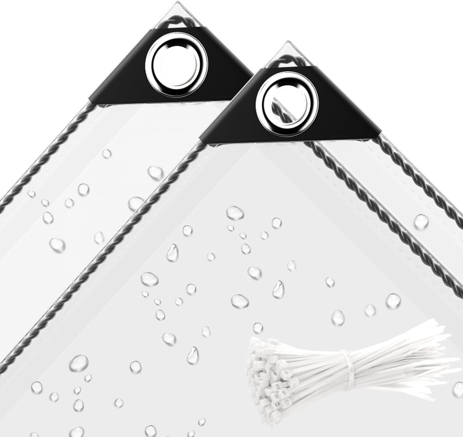 Multi-Purpose Clear Waterproof Tarp 6x20 ft - Perfect for Camping & Greenhouses