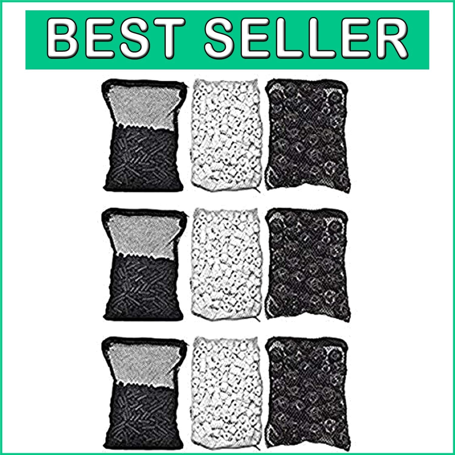 Aquarium Filtration Essentials: Trio Pack of Activated Carbon, Bio Balls, Rings