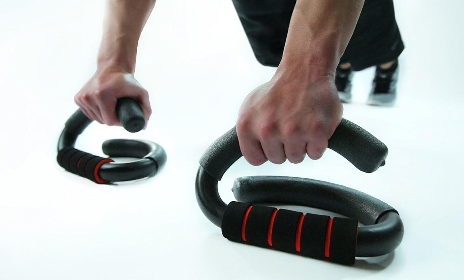 Advanced Push-Up Bars with Rocking Handle for Natural Movement & Results