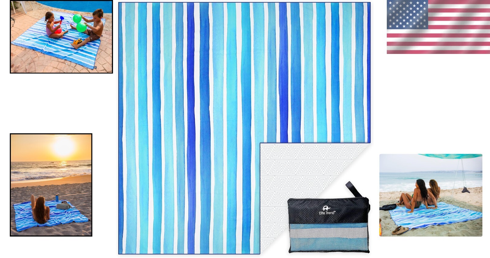 Compact and Lightweight Microfiber Beach Towel 72x72 – Ideal for Family Trips