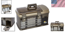 Load image into Gallery viewer, Graphite/Sandstone Tackle Box with Spacious Bulk Storage - Ideal for Anglers
