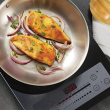 Load image into Gallery viewer, Versatile 3-Quart Stainless Steel Braiser with Lid - Oven-Safe &amp; Dishwasher-Safe