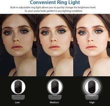 Load image into Gallery viewer, N680E 1080P Webcam with Ring Light &amp; Dual Microphones – Perfect for Streaming