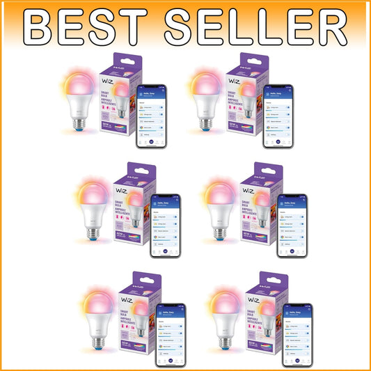 Energy Efficient 60W A19 LED Smart Bulbs - 6 Pack with Matter Compatibility