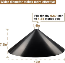 Load image into Gallery viewer, Elegant Pole-Mounted Squirrel Baffle - 19-Inch Diameter for Bird Feeder Defense