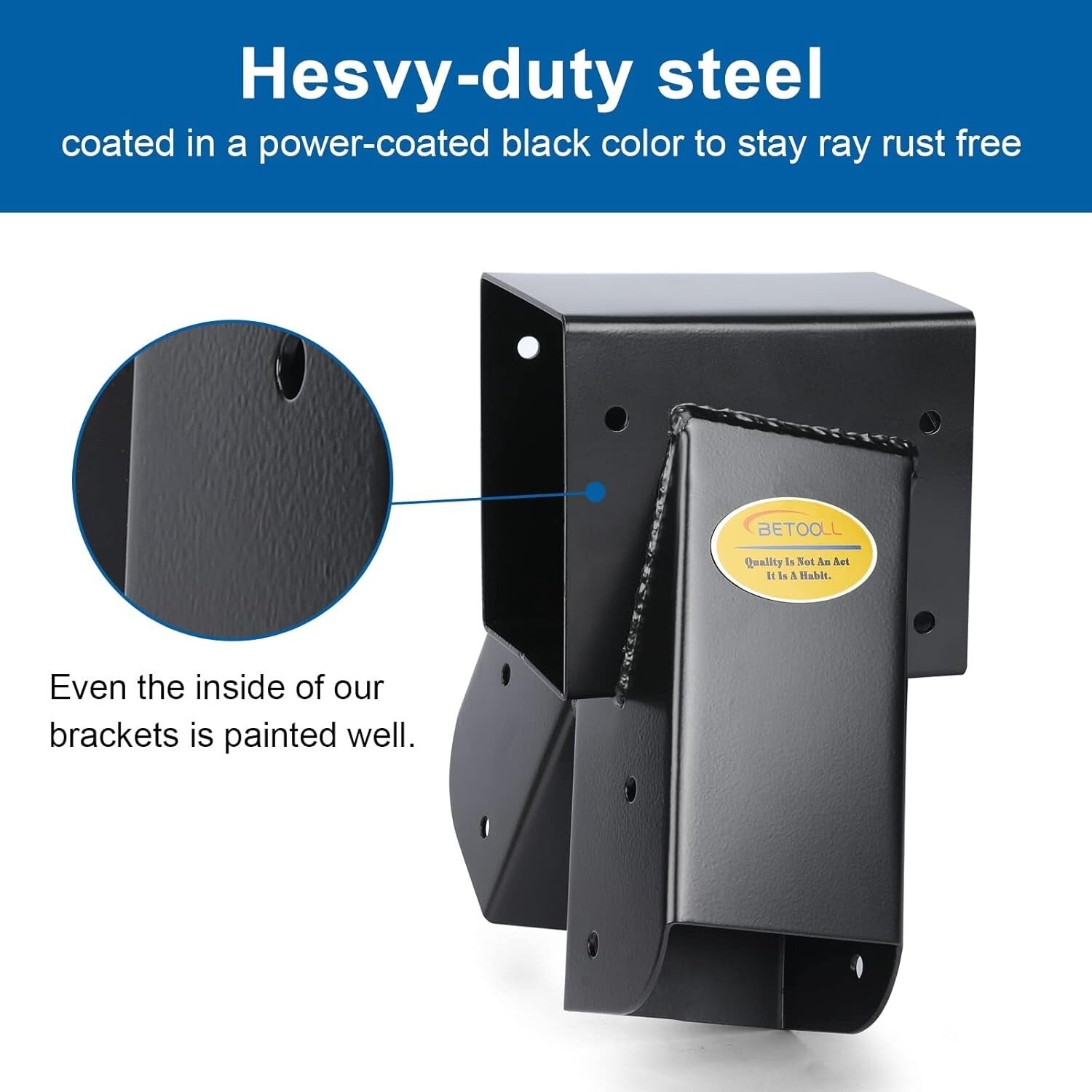 Durable Heavy Gauge Steel Swing Brackets - Complete Set for A-Frame Construction