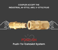 Load image into Gallery viewer, V Style 1/4 NPT Air Coupler &amp; Plug Kit - 28 Piece Brass Set for Heavy Duty Use
