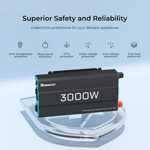 Load image into Gallery viewer, Portable 12V DC to 120V AC Power Inverter with Built-in USB and Multiple Outlets