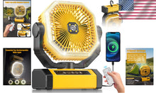Load image into Gallery viewer, Rechargeable 9-Inch Portable Table Fan with 20000mAh Battery for Outdoor Comfort