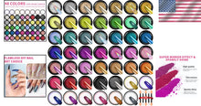 Load image into Gallery viewer, Nail Art Made Easy: 48 Color Chrome Powder Set with Applicators Included