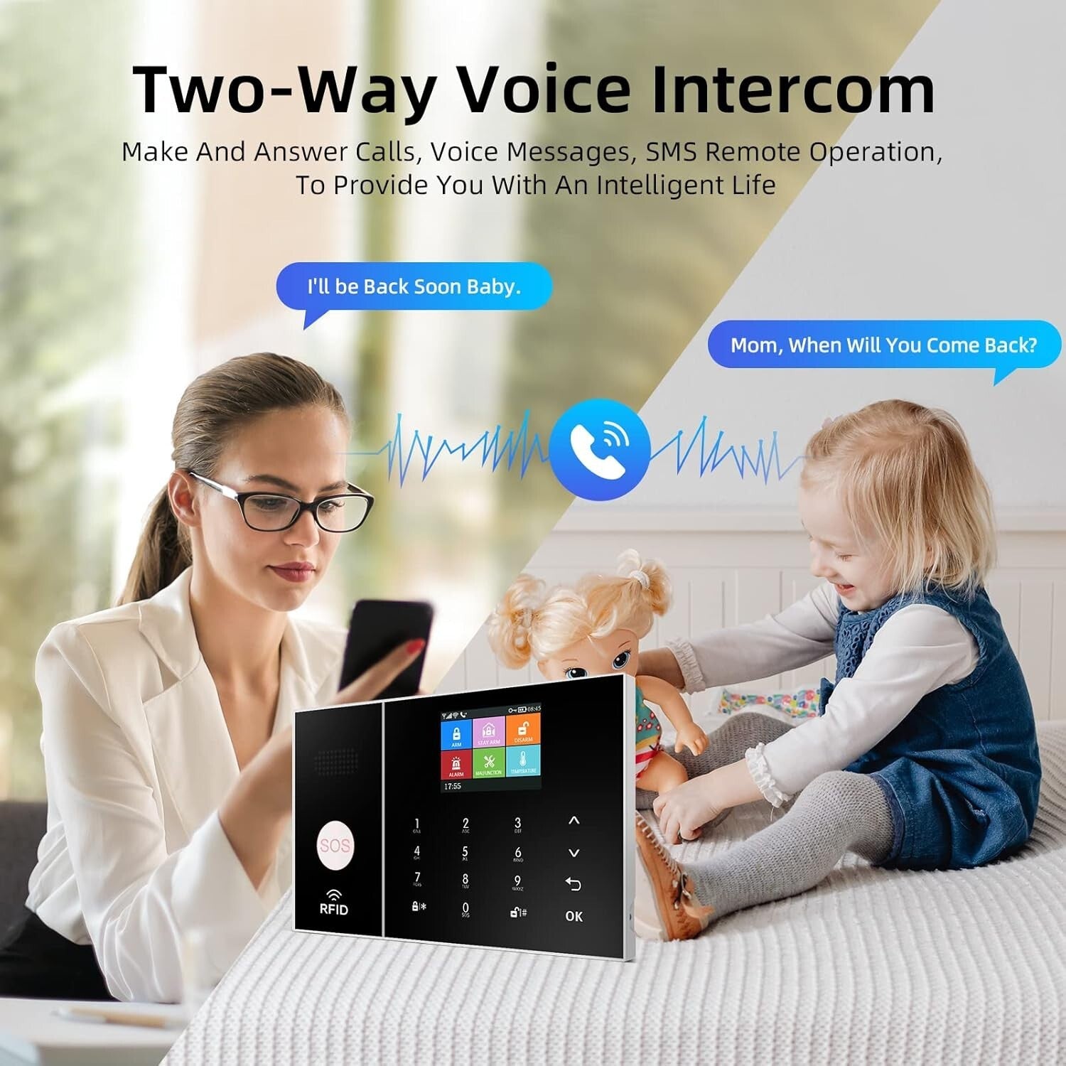 Ultimate Wireless Alarm System: 21-Piece Security Kit with TFT Display & Remote