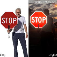 Load image into Gallery viewer, Lightweight 18” STOP-SLOW Paddle Sign with Ergonomic Handle for Traffic Safety