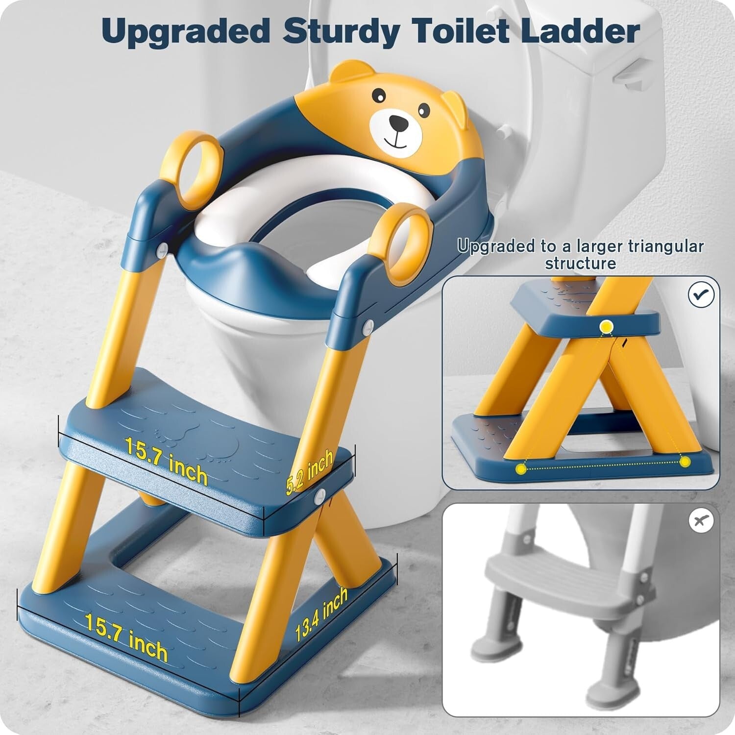 Child-Friendly Potty Training Seat with Stable Step Stool - Perfect for Toddlers