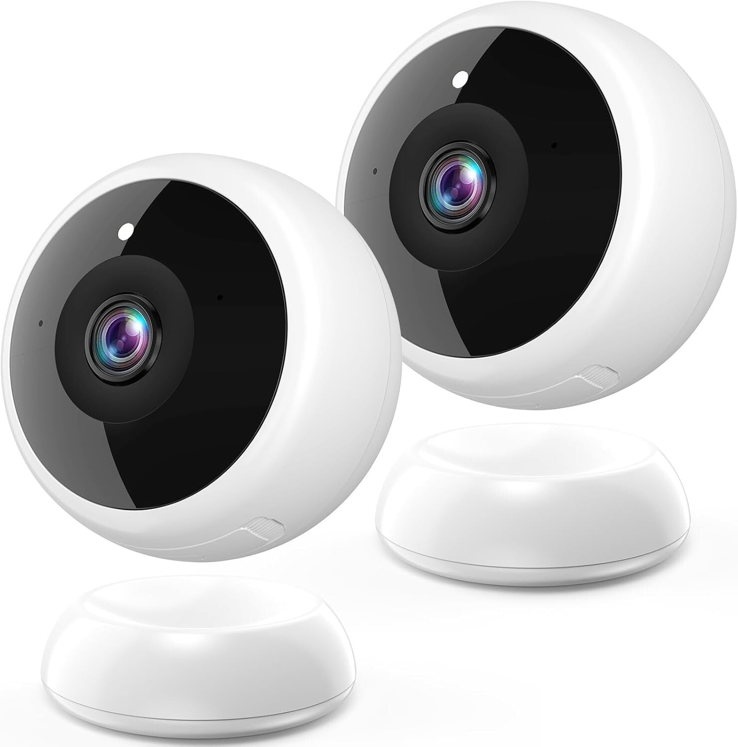 2-Pack 2K Wireless Security Cameras with AI Motion Detection & Night Vision