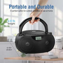 Load image into Gallery viewer, High-Quality Stereo CD Player Boombox with Wireless Bluetooth &amp; USB Ports