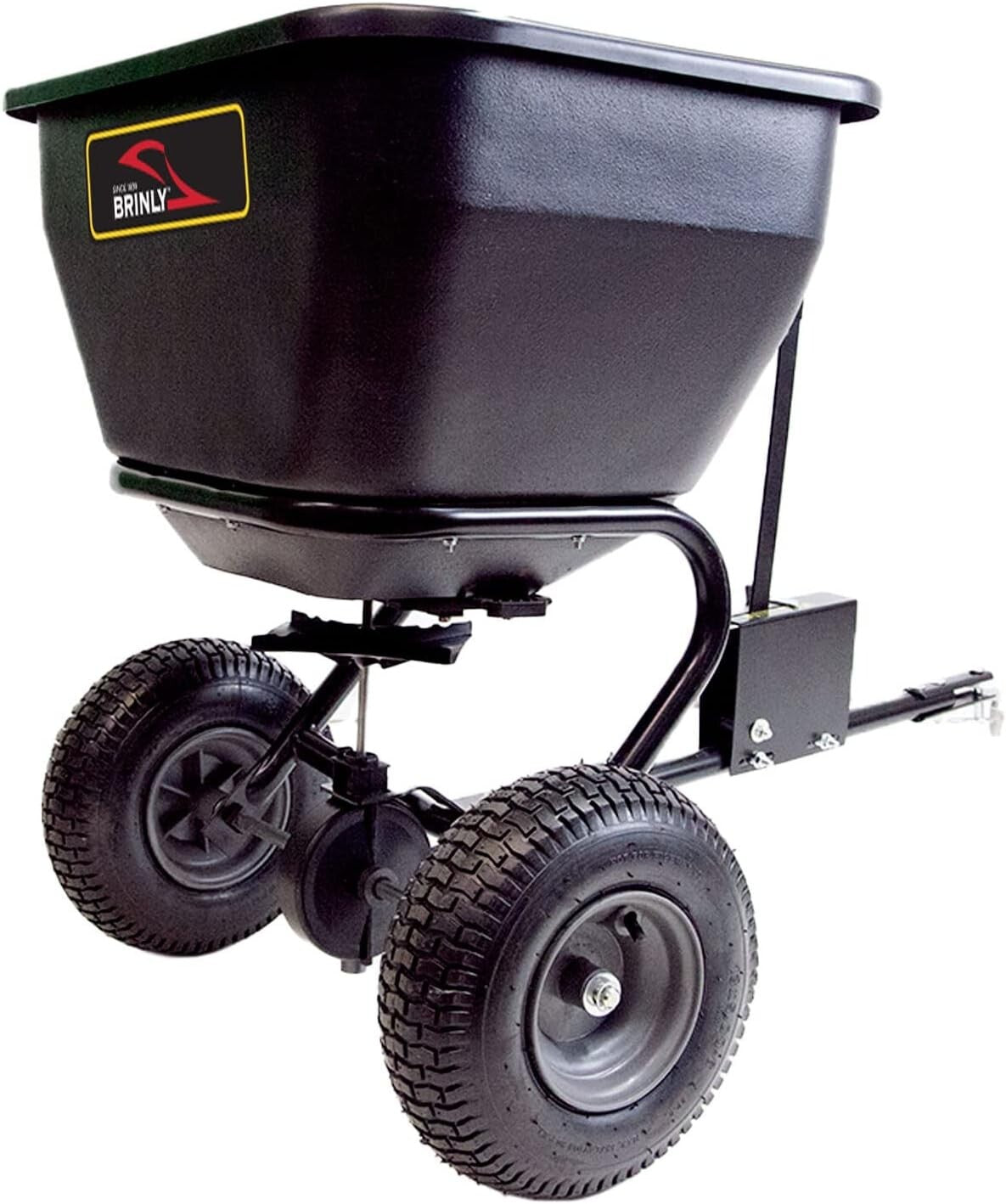 Tow Behind Broadcast Spreader - 175 lb Capacity with Universal Hitch & Autoflow