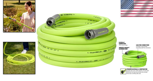 Heavy Duty 3/4" x 75' Lightweight Garden Hose - Drinking Water Safe & Flexible