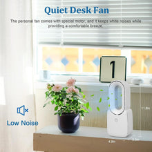 Load image into Gallery viewer, Quiet Bladeless USB Fan with Colorful LED Light - Ideal for Bedrooms &amp; Offices