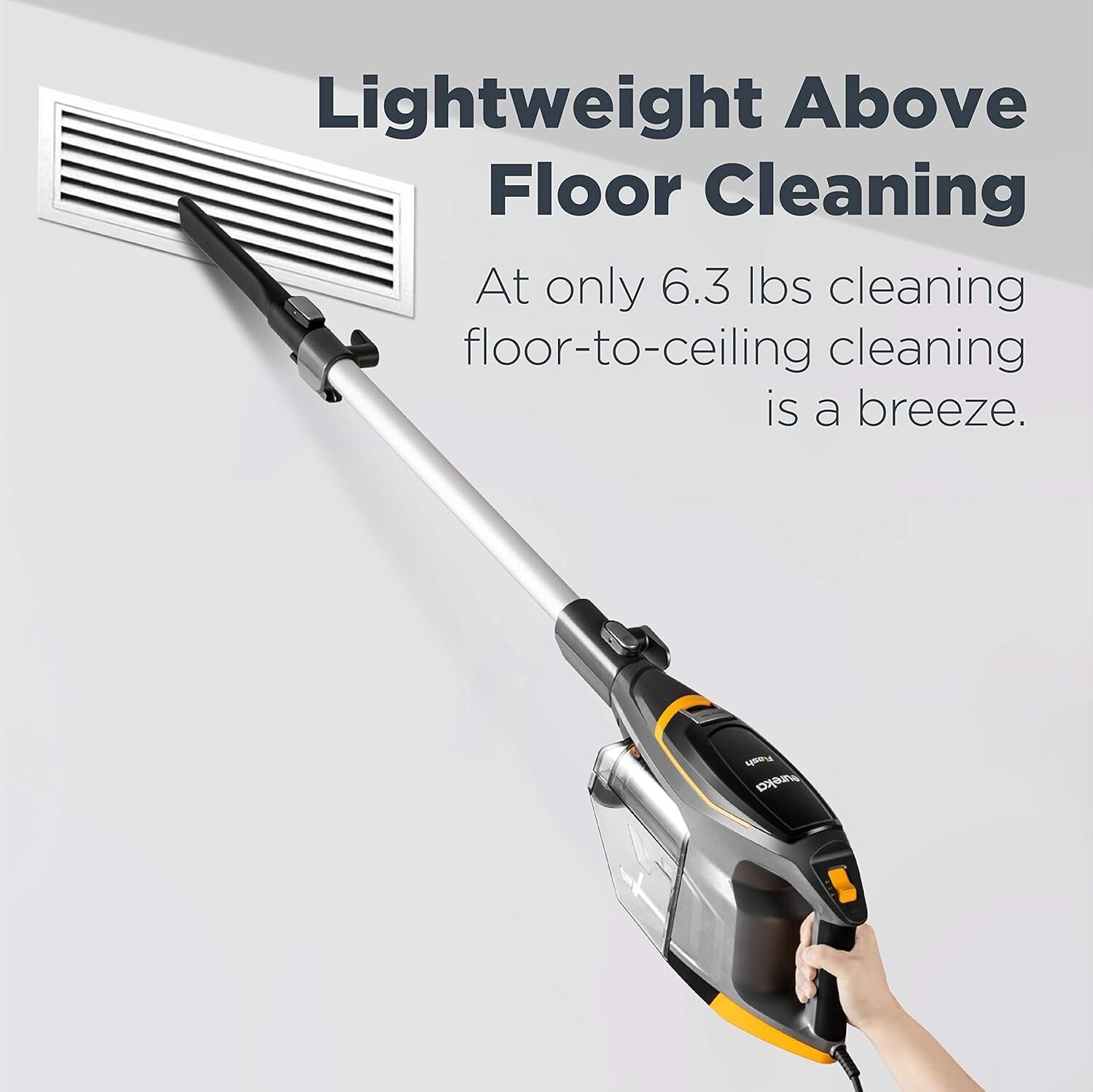 Flash Lightweight Stick Vacuum 15KPa Suction - Corded 2-in-1 for Carpet & Floors