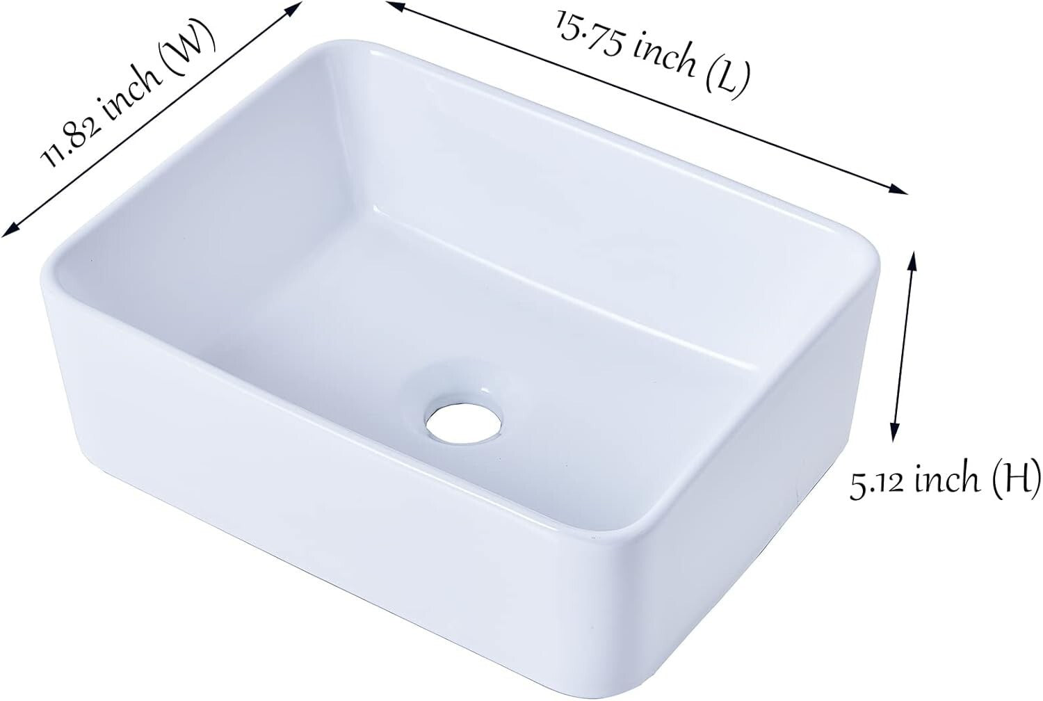 Durable White Ceramic Vessel Sink - Instantly Upgrade Your Bathroom Style