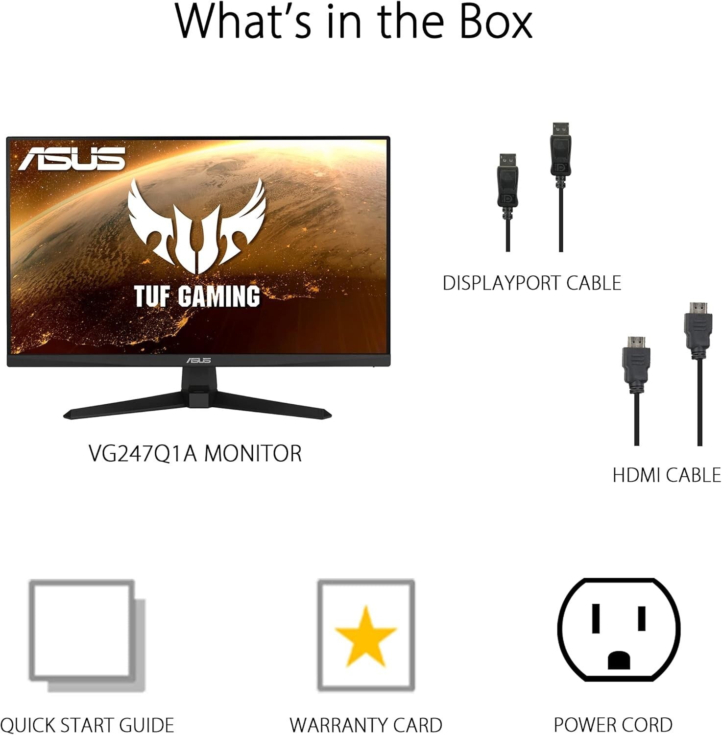 Full HD 23.8” TUF Gaming Monitor - 165Hz, FreeSync, with 3-Month Adobe Access