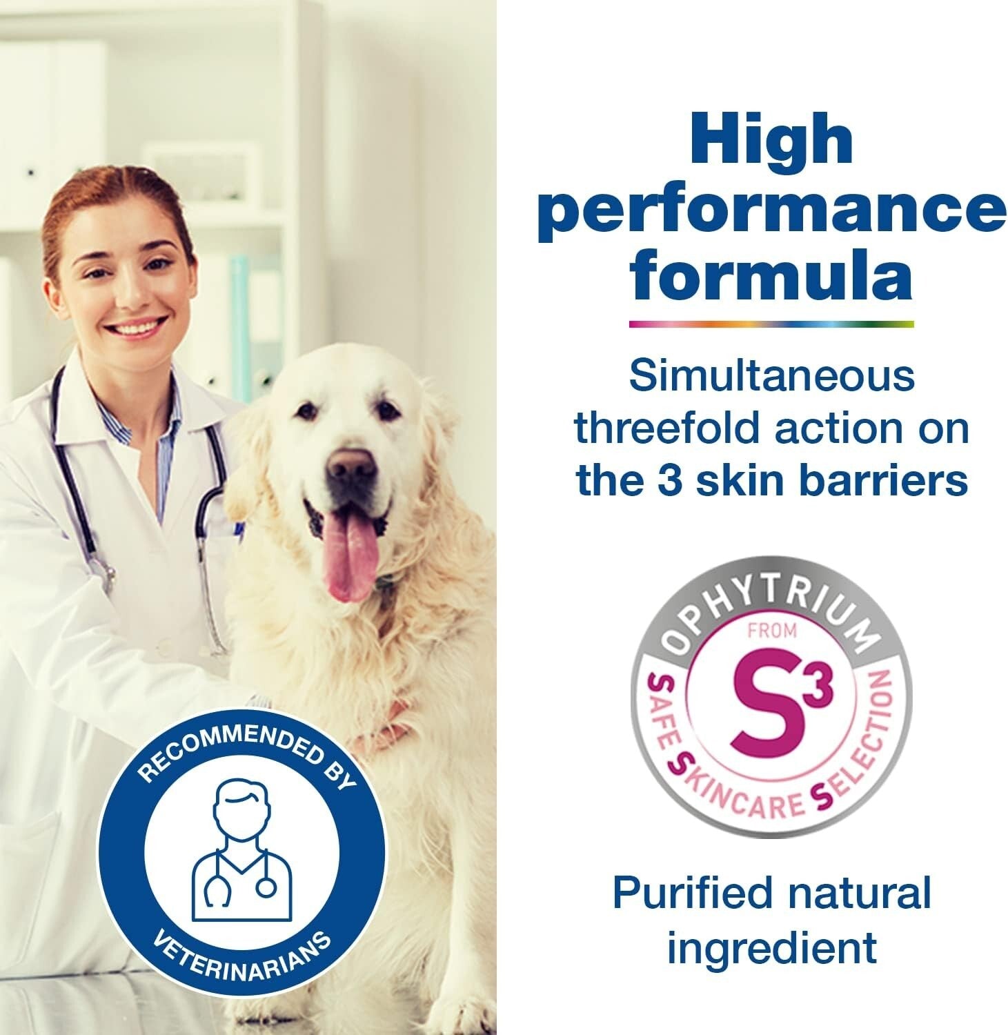 S3 Calm Pet Shampoo 16.9 oz - Ophytrium Infused Anti-Itch Relief for All Breeds