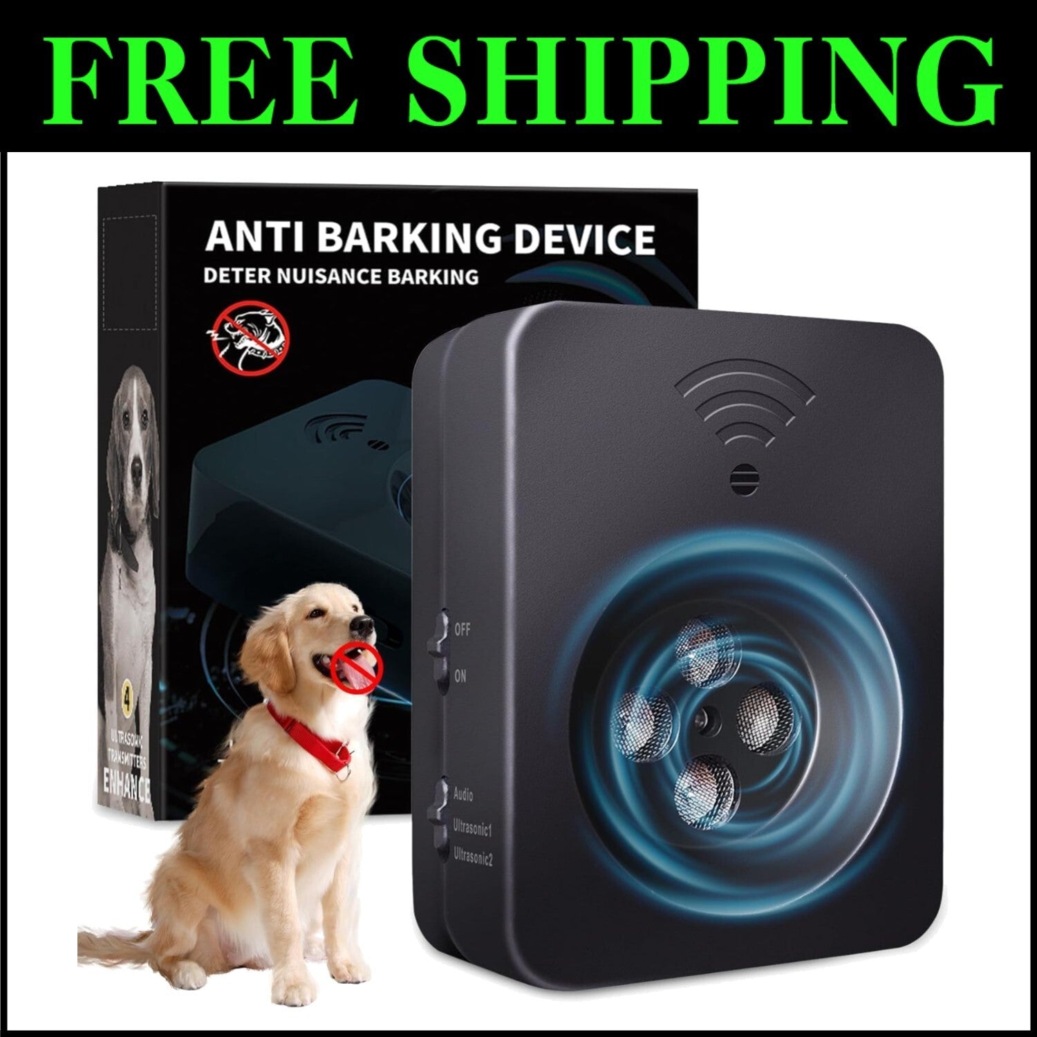 Durable USB Rechargeable Dog Barking Control Device - Indoor/Outdoor Use