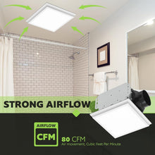 Load image into Gallery viewer, Homewerks 80 CFM Bathroom Fan with LED Light - Stylish &amp; Quiet Airflow Solution