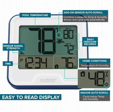 Load image into Gallery viewer, Wireless Pool Thermometer with Indoor LCD Display - 330ft Range &amp; App Ready