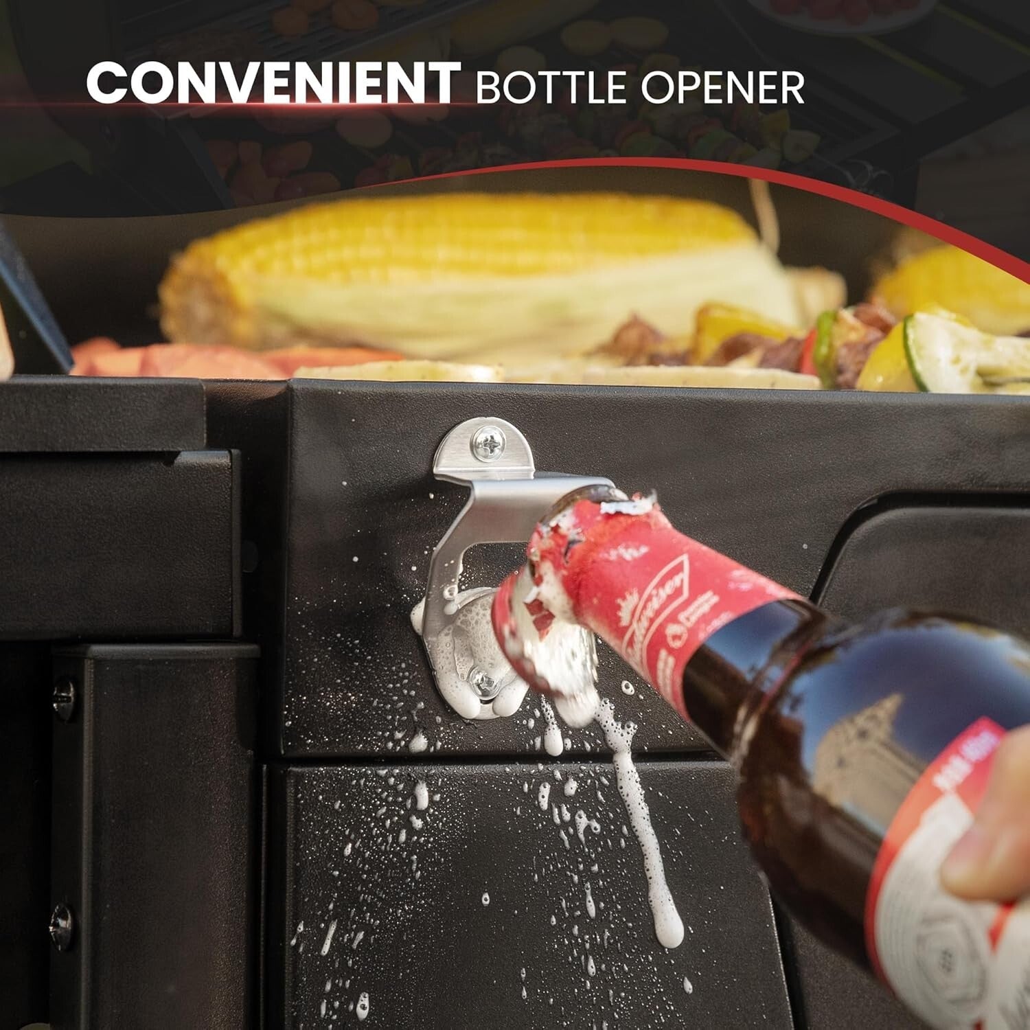 Charcoal Grill with Adjustable Height & Collapsible Tables - Perfect for Picnics