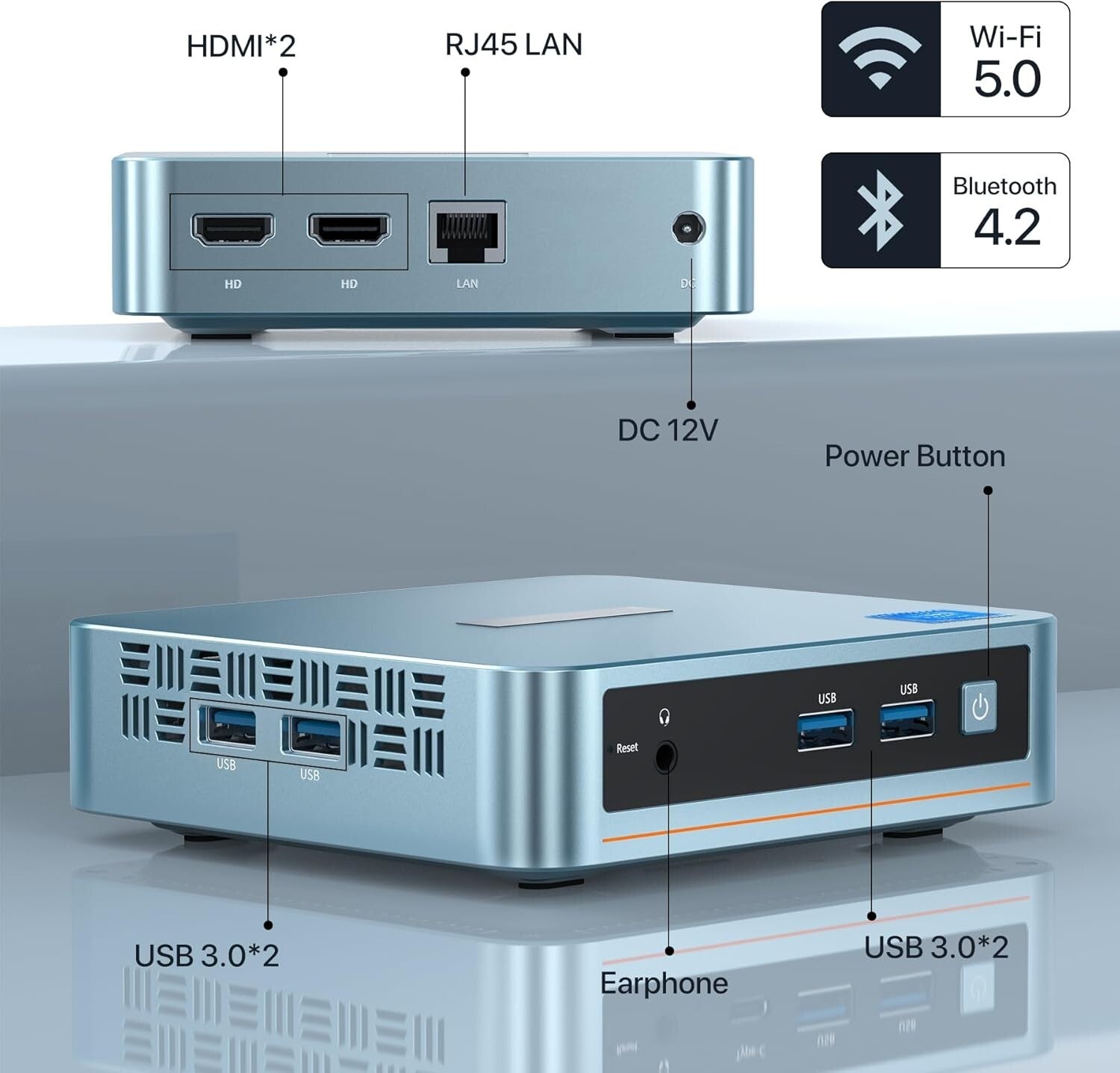 4K HD Intel Mini Desktop - 11th Gen, 16GB RAM, Dual HDMI, Fantastically Compact