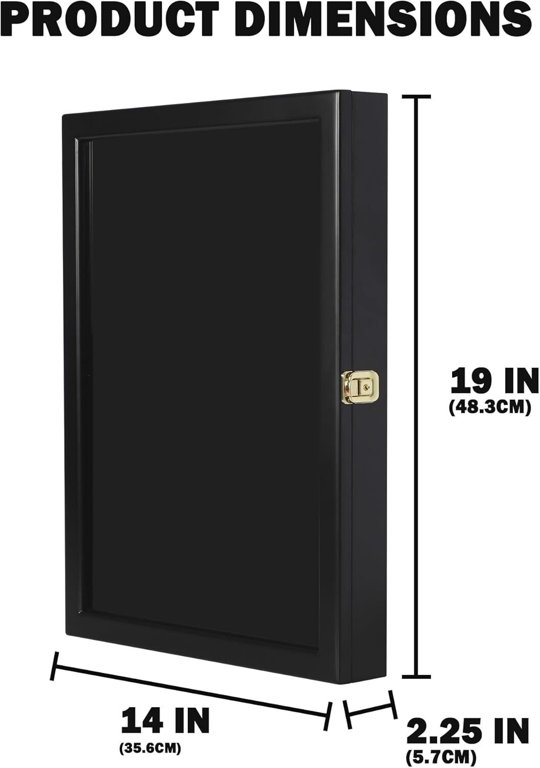 Elegant Black Finish Medal Shadow Box - Perfect for Military Medals and Pins