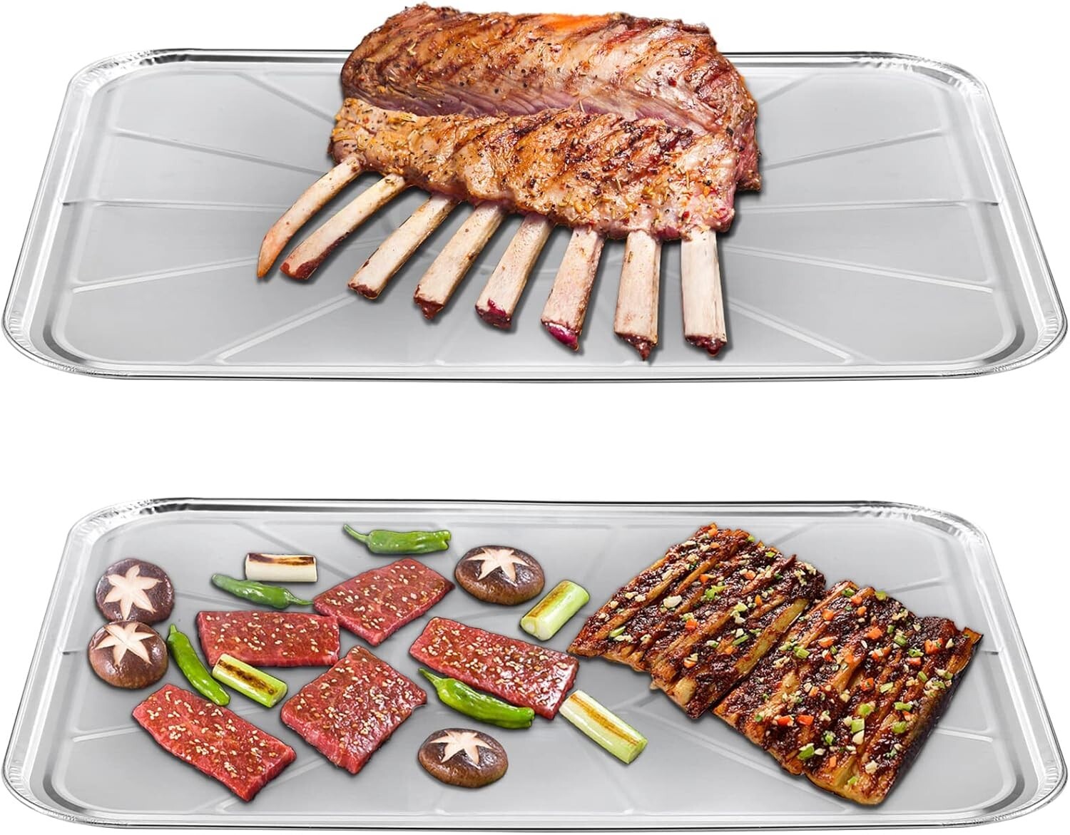 Premium Quality Aluminum Foil Oven Liners - 30 Disposable Drip Pans, 18.5 x 15.5