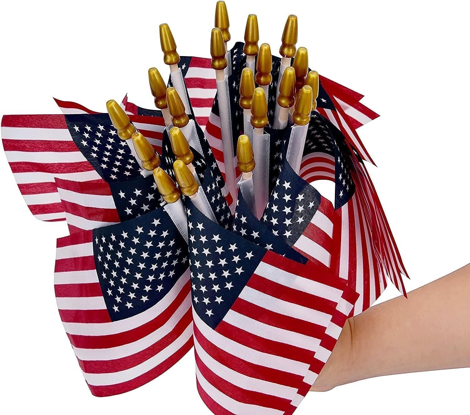 Durable 500 Mini American Flags on Stick - Perfect for Independence Day Decor