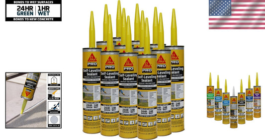 12 Pack of 10.1 Oz Self-Leveling Polyurethane Sealant - Waterproof & Durable