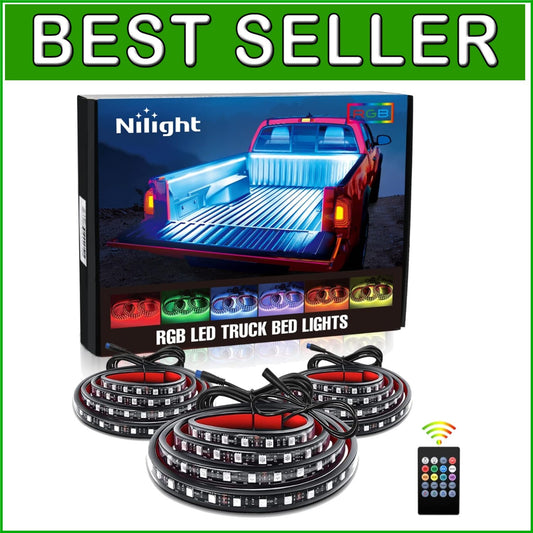 60" RGB LED Truck Bed Light Strip Kit - 3PCS with RF Remote Control & Waterproof