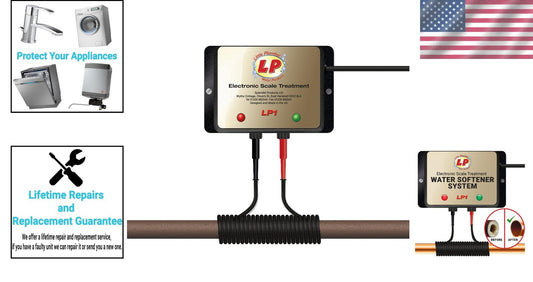 Electronic Water Softener System - No Salt, Easy Install & One Year Guarantee
