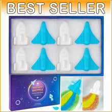 Load image into Gallery viewer, Individually Wrapped Kids Bath Bombs - Space Rocket &amp; Plane Designs - 8 Pack