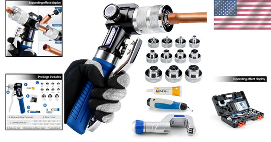 Versatile Hydraulic Swaging Tool Kit – 11 Jaws for Multiple Soft Tubing Types