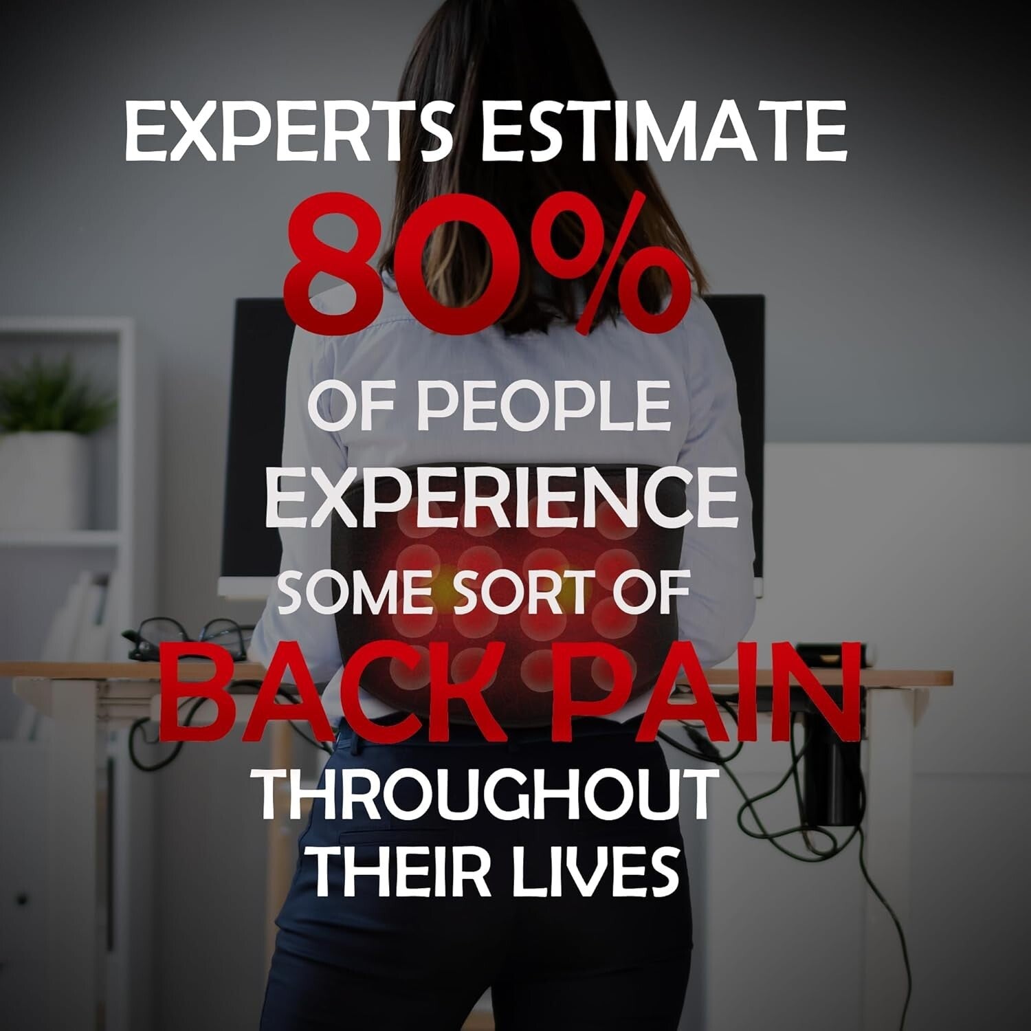 Far Infrared Vibrating Heating Pad - Custom Massage for Lower Back Pain Relief