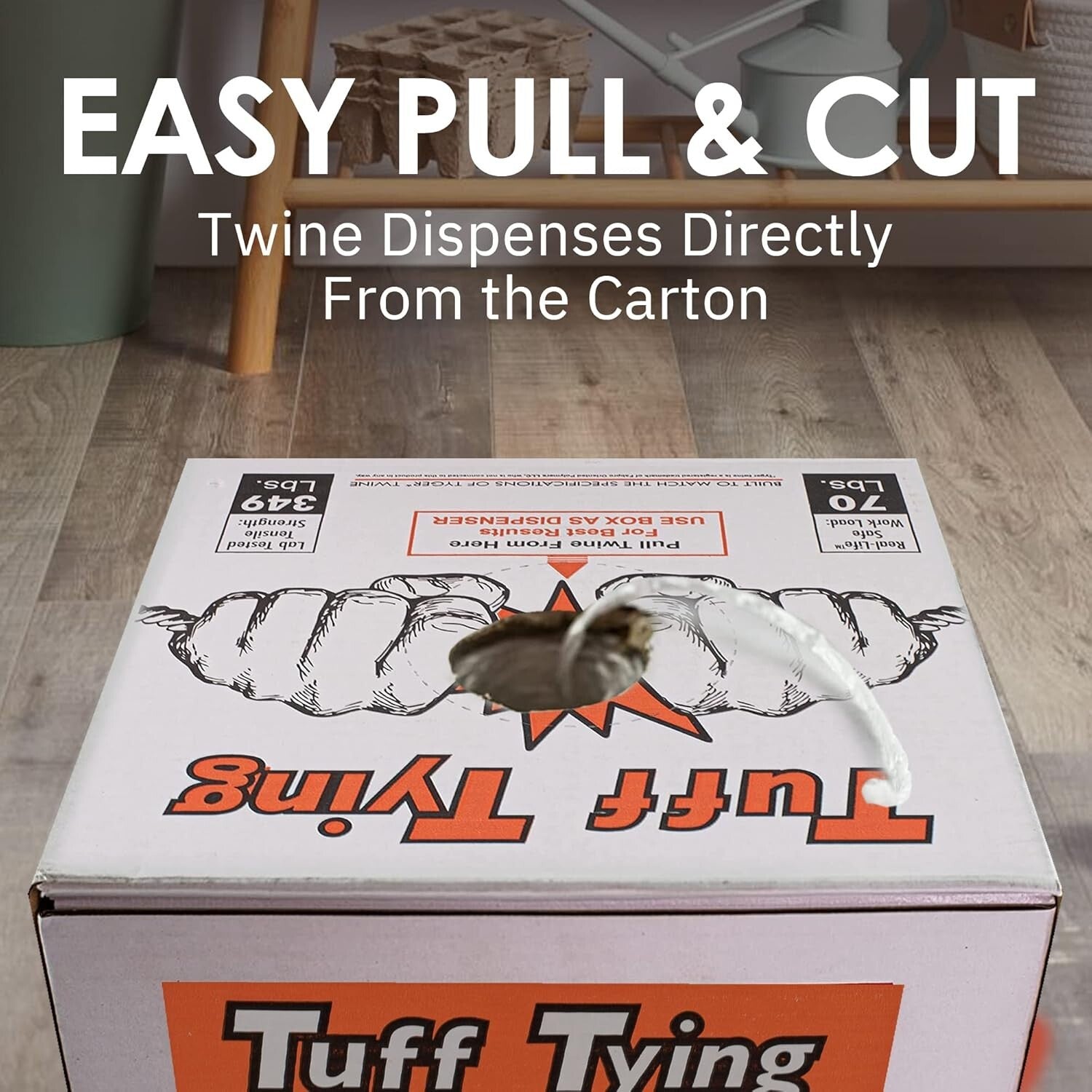 Multi-Purpose Tuff Tying Twine - 327lb Strength, Ideal for Indoor/Outdoor Use
